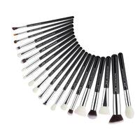 Jessup Makeup Brushes Set Synthetic-Natural Hair Foundation Powder Blush Eyeshadow Blender Liner Beauty Cosmetic Kit 6-25pcs